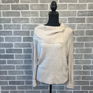 NWT FDJ French Dressing Oatmeal‎ Color Cowl Neck Sweater Women’s Size Medium